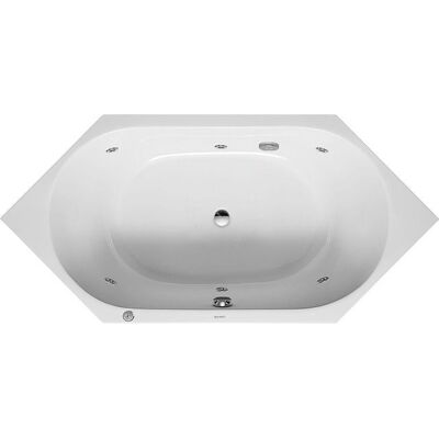 Duravit D-Code Whirlwanne - 1900x900mm, 2 Rückenlehnen, Sechseckig, Weiß Duravit D-Code Whirlwanne - 1900x900mm, 2 Rückenlehnen, Sechseckig, Weiß