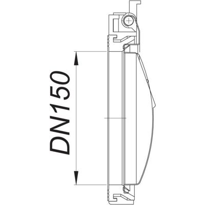 DALLMER Pendelklappe 2000 zu Stausafe DN 150, 664440 664440 DALLMER Pendelklappe 2000 zu Stausafe DN 150, 664440 664440