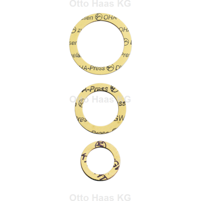 HAAS OHA-Press Verschraubungsdichtung 8833 gelb, 21x30x1,8mm, 1/2", klein HAAS OHA-Press Verschraubungsdichtung 8833 gelb, 21x30x1,8mm, 1/2", klein