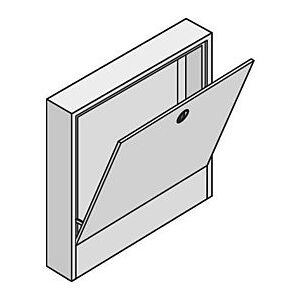 Uponor Vario Aufputz-Verteilerschrank 1045480 AP3, 1000 mm, pulverbeschichtet, verzinktes Stahlblech