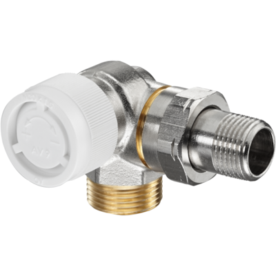 Oventrop Baureihe AV 9 Thermostatventil 1183446 G 3/4 AGxR 1/2, Winkel/Eck, links, Messing vernickelt Oventrop Baureihe AV 9 Thermostatventil 1183446 G 3/4 AGxR 1/2, Winkel/Eck, links, Messing vernickelt