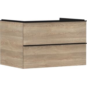 Hansgrohe Xelu Q Waschtischunterschrank 54076670 780x485x550mm, 2 Schubkästen, Eiche Natur, mattschwarz Hansgrohe Xelu Q Waschtischunterschrank 54076670 780x485x550mm, 2 Schubkästen, Eiche Natur, mattschwarz