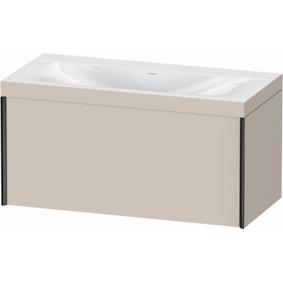 Duravit Xviu C-Bonded Waschtisch-Set - Wandmontage, Taupe/Schwarz, 1000mm Duravit Xviu C-Bonded Waschtisch-Set - Wandmontage, Taupe/Schwarz, 1000mm