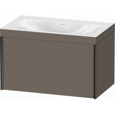 Duravit Xviu C-Bonded Set Waschbecken & Unterschrank - Rechteckig, Grau & Schwarz Duravit Xviu C-Bonded Set Waschbecken & Unterschrank - Rechteckig, Grau & Schwarz