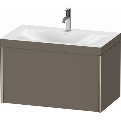 Duravit XViu Wandwaschbecken-Set - Rechteck, 800x480mm, Grau/Champagner Duravit XViu Wandwaschbecken-Set - Rechteck, 800x480mm, Grau/Champagner