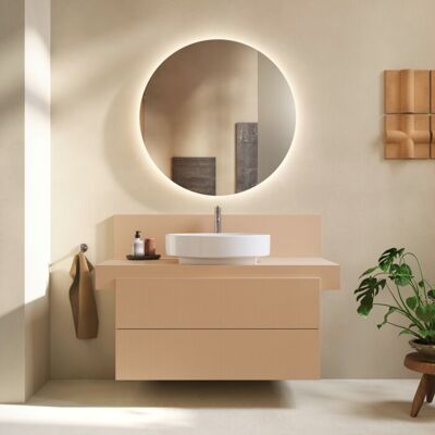 Duravit Balcoon Konsole BA90570IHIH0000 100 x 55 x 37 cm, 1 Ausschnitt, Becken Mitte, Terraccino matt Duravit Balcoon Konsole BA90570IHIH0000 100 x 55 x 37 cm, 1 Ausschnitt, Becken Mitte, Terraccino matt