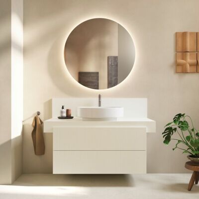 Duravit Balcoon Konsole BA90580IDID0000 120 x 55 x 37 cm, 1 Ausschnitt, Becken Mitte, Elfenbein matt Duravit Balcoon Konsole BA90580IDID0000 120 x 55 x 37 cm, 1 Ausschnitt, Becken Mitte, Elfenbein matt