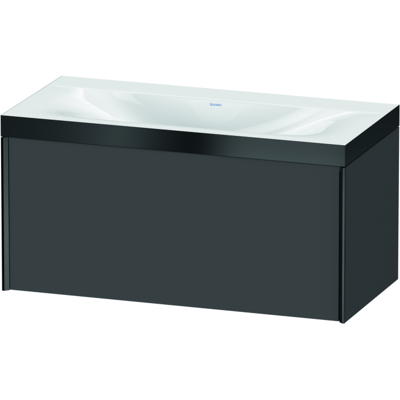 Duravit XViu Waschtisch-Unterschrank XV4611NB249P 100x48cm, 1 Auszug, ohne Hahnloch, schwarz matt, Rahmen P, graphit matt Duravit XViu Waschtisch-Unterschrank XV4611NB249P 100x48cm, 1 Auszug, ohne Hahnloch, schwarz matt, Rahmen P, graphit matt