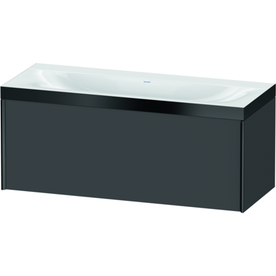 Duravit Xviu C-Bonded Waschbeckenset - Wandmontage, 1200mm, Graphit Matt Duravit Xviu C-Bonded Waschbeckenset - Wandmontage, 1200mm, Graphit Matt