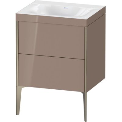 Duravit XViu Waschtisch-Unterschrank XV4709NB186C 60x48cm, 2 Auszüge, ohne Hahnloch, champagner matt, Rahmen C, cappucino hochglanz Duravit XViu Waschtisch-Unterschrank XV4709NB186C 60x48cm, 2 Auszüge, ohne Hahnloch, champagner matt, Rahmen C, cappucino hochglanz