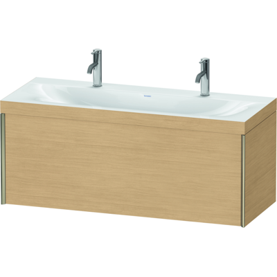 Duravit Xviu Eiche Natur/Champagner - C-Bonded Waschtisch-Set Duravit Xviu Eiche Natur/Champagner - C-Bonded Waschtisch-Set