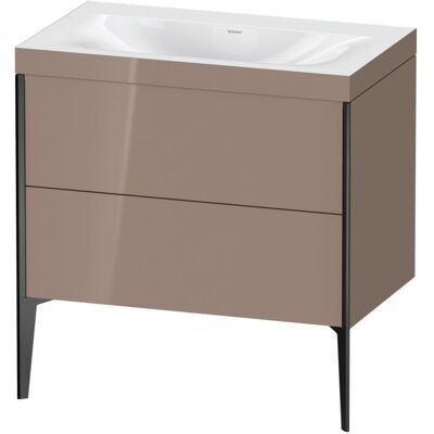 Duravit XViu Waschtisch-Unterschrank XV4710NB286C 80x48cm, 2 Auszüge, ohne Hahnloch, schwarz matt, Rahmen C, cappucino hochglanz Duravit XViu Waschtisch-Unterschrank XV4710NB286C 80x48cm, 2 Auszüge, ohne Hahnloch, schwarz matt, Rahmen C, cappucino hochglanz