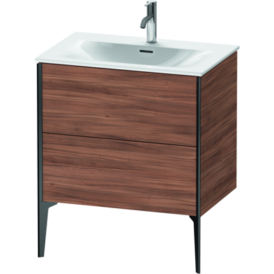Duravit XViu Nussbaum Natur Schwarz matt Waschtischunterbau Duravit XViu Nussbaum Natur Schwarz matt Waschtischunterbau
