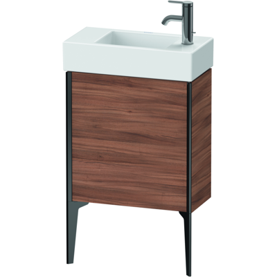 Duravit XViu Waschtisch-Unterschrank XV4532LB279 48,4 x 23,4 x 49,3 cm, links, nussbaum natur, 1 Tür, schwarz matt Duravit XViu Waschtisch-Unterschrank XV4532LB279 48,4 x 23,4 x 49,3 cm, links, nussbaum natur, 1 Tür, schwarz matt