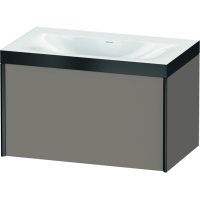 Duravit XViu Waschtisch-Unterschrank XV4610NB243P 80x48cm, 1 Auszug, schwarz matt, Rahmen P, basalt matt Duravit XViu Waschtisch-Unterschrank XV4610NB243P 80x48cm, 1 Auszug, schwarz matt, Rahmen P, basalt matt