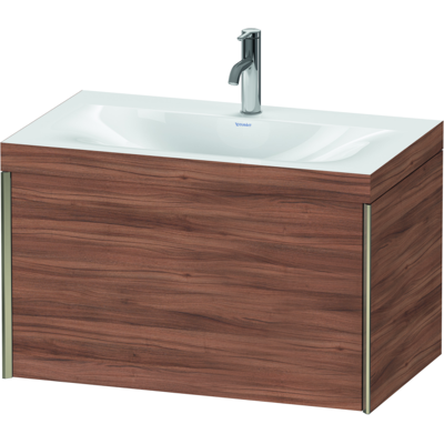 Duravit Nussbaum Natur / Champagner Matt C-bonded Waschbecken-Set - 80x48cm Duravit Nussbaum Natur / Champagner Matt C-bonded Waschbecken-Set - 80x48cm