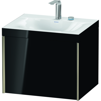Duravit XViu Wandwaschtisch 2-Loch Set - Schwarz Hochglanz/Champagner Duravit XViu Wandwaschtisch 2-Loch Set - Schwarz Hochglanz/Champagner