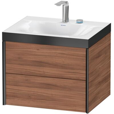 Duravit Wandmontiertes Nussbaum Natur/Profil Schwarz Matt XViu Set - Waschtisch-Set Duravit Wandmontiertes Nussbaum Natur/Profil Schwarz Matt XViu Set - Waschtisch-Set