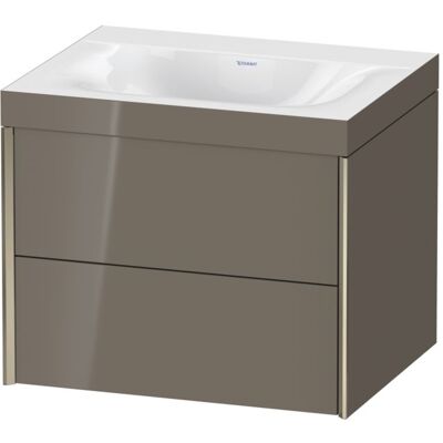 Duravit Wandhängendes C-Bonded Waschbecken-Set in Flannel Grau Duravit Wandhängendes C-Bonded Waschbecken-Set in Flannel Grau