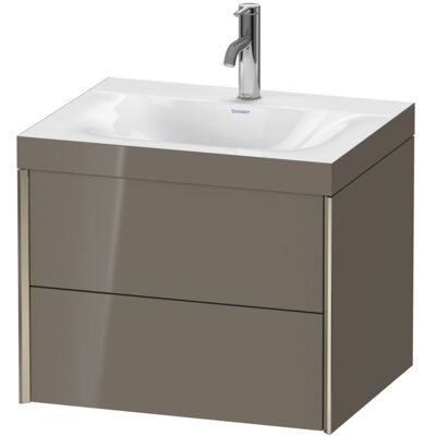 Duravit Xviu C-Bonded Set Wandhängendes Waschbecken - Flannel Grey Duravit Xviu C-Bonded Set Wandhängendes Waschbecken - Flannel Grey