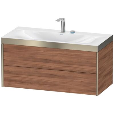 Duravit Wandmontiertes Nussbaum Waschtisch-Set mit 2 Schubladen Duravit Wandmontiertes Nussbaum Waschtisch-Set mit 2 Schubladen
