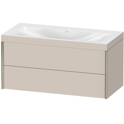 Duravit XViu Wandhängendes Set Taupe - Waschtisch Duravit XViu Wandhängendes Set Taupe - Waschtisch