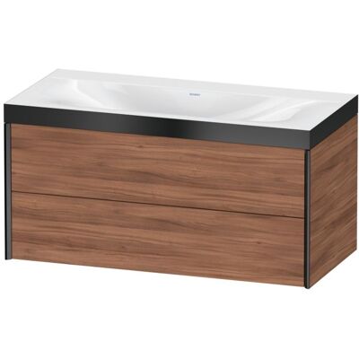 Duravit Nussbaum Natur/Profil Schwarz Matt Wandhängendes Set - XV4616NB279P Duravit Nussbaum Natur/Profil Schwarz Matt Wandhängendes Set - XV4616NB279P