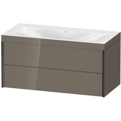 Duravit Wandhängendes Grau Badezimmer-Set - XViu, 2 Schubladen, ohne Überlauf Duravit Wandhängendes Grau Badezimmer-Set - XViu, 2 Schubladen, ohne Überlauf