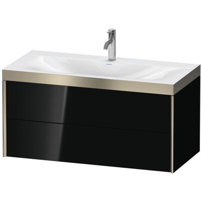 Duravit Wandhängendes Schwarz Hochglanz Badezimmer-Set - XV4616OB140P Duravit Wandhängendes Schwarz Hochglanz Badezimmer-Set - XV4616OB140P