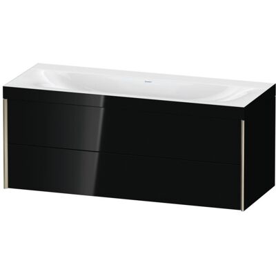 Duravit XViu Wandhängendes Set Schwarz Hochglanz / Champagner Matt - XV4617NB140C Duravit XViu Wandhängendes Set Schwarz Hochglanz / Champagner Matt - XV4617NB140C