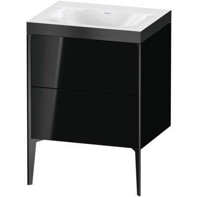 Duravit XViu Waschtisch-Unterschrank XV4709NB240P 60x48cm, 2 Auszüge, ohne Hahnloch, schwarz matt, Rahmen P, schwarz hochglanz Duravit XViu Waschtisch-Unterschrank XV4709NB240P 60x48cm, 2 Auszüge, ohne Hahnloch, schwarz matt, Rahmen P, schwarz hochglanz