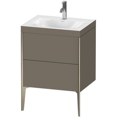 Duravit XViu C-Bonded Set - 2 Schubladen - Flanel Grau - Waschtischset Duravit XViu C-Bonded Set - 2 Schubladen - Flanel Grau - Waschtischset