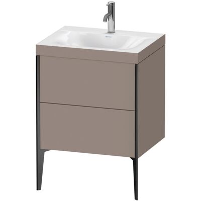 Duravit XViu Waschtisch-Unterschrank XV4709OB243C 60x48cm, 2 Auszüge, 1 Hahnloch, schwarz matt, Rahmen C, basalt matt Duravit XViu Waschtisch-Unterschrank XV4709OB243C 60x48cm, 2 Auszüge, 1 Hahnloch, schwarz matt, Rahmen C, basalt matt