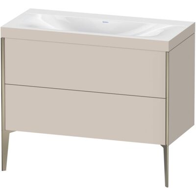 Duravit Taupe Matt XViu C-Bonded Set - Waschtisch, 2 Auszüge, Bodenstehend Duravit Taupe Matt XViu C-Bonded Set - Waschtisch, 2 Auszüge, Bodenstehend