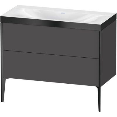 Duravit Xviu C-Bonded Set - Bodenstehendes Waschbecken, Graphit Matt Duravit Xviu C-Bonded Set - Bodenstehendes Waschbecken, Graphit Matt