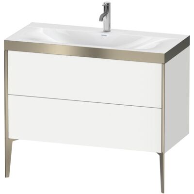 Duravit Xviu Set - Weiß Matt, Champagner Matt, 2 Schubladen - Waschtisch-Set Duravit Xviu Set - Weiß Matt, Champagner Matt, 2 Schubladen - Waschtisch-Set