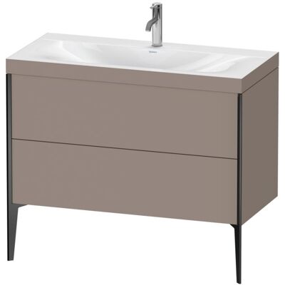 Duravit Xviu C-Bonded Set Waschbecken - Wandmontage - 2 Schubladen - Schwarz Duravit Xviu C-Bonded Set Waschbecken - Wandmontage - 2 Schubladen - Schwarz
