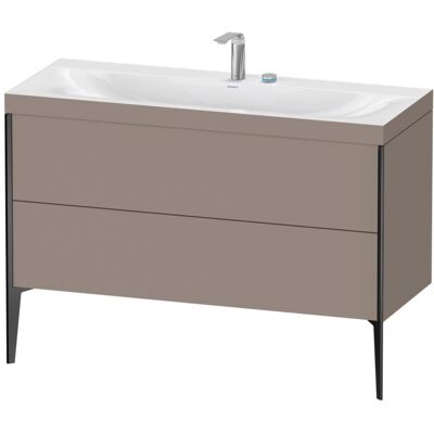 Duravit Xviu C-Bonded Set Waschbecken - Bodenstehend, Schwarz & Basalt Matt / 2 Schubladen Duravit Xviu C-Bonded Set Waschbecken - Bodenstehend, Schwarz & Basalt Matt / 2 Schubladen