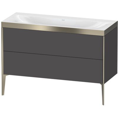 Duravit Xviu C-Bonded Set Wandmontage Waschtisch - Graphit Matt / Champagner Matt / Modell XV4712NB149P Duravit Xviu C-Bonded Set Wandmontage Waschtisch - Graphit Matt / Champagner Matt / Modell XV4712NB149P