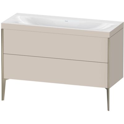 Duravit Modell XV4712NB191C Bodenstehendes Taupe Waschtisch-Set mit 2 Schubladen Duravit Modell XV4712NB191C Bodenstehendes Taupe Waschtisch-Set mit 2 Schubladen
