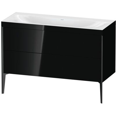 Duravit Bodenstehendes Xviu C-Bonded Set - Schwarz Hochglanz Waschtisch Duravit Bodenstehendes Xviu C-Bonded Set - Schwarz Hochglanz Waschtisch