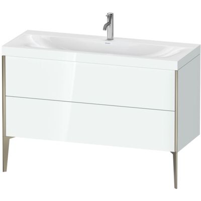 Duravit Xviu C-Bonded Set Waschbecken mit zwei Schubladen - Weiß Hochglanz - 1200x480x610mm Duravit Xviu C-Bonded Set Waschbecken mit zwei Schubladen - Weiß Hochglanz - 1200x480x610mm