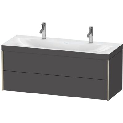 Duravit Wandhängendes c-bonded Set - Graphit Matt, 1200mm, 2 Schubladen Duravit Wandhängendes c-bonded Set - Graphit Matt, 1200mm, 2 Schubladen