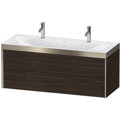 Duravit Xviu C-Bonded Set Wandhängendes Badezimmer Waschbecken - Nussbaum & Champagner - Waschtisch Set Duravit Xviu C-Bonded Set Wandhängendes Badezimmer Waschbecken - Nussbaum & Champagner - Waschtisch Set