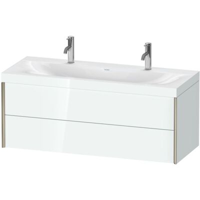 Duravit Wandhängendes C-bonded Set - Weiß Hochglanz/Champagner - Waschtisch-Set Duravit Wandhängendes C-bonded Set - Weiß Hochglanz/Champagner - Waschtisch-Set