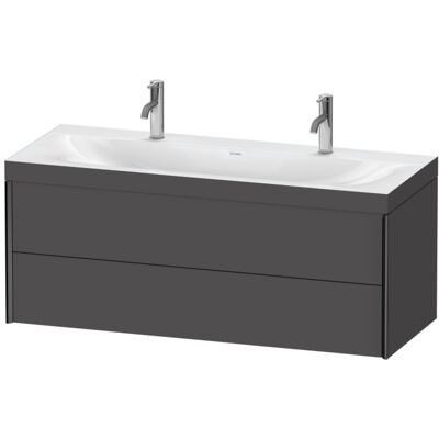 Duravit Marke Model Wandmontiertes Doppelwaschtisch-Set - Graphit Matt Duravit Marke Model Wandmontiertes Doppelwaschtisch-Set - Graphit Matt