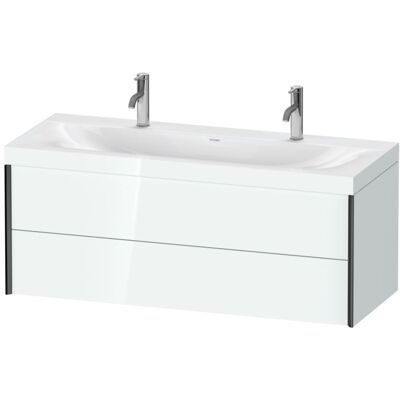 Duravit XViu Wandhängendes Doppelwaschbecken - Weiß Hochglanz - Badezimmer-Set Duravit XViu Wandhängendes Doppelwaschbecken - Weiß Hochglanz - Badezimmer-Set
