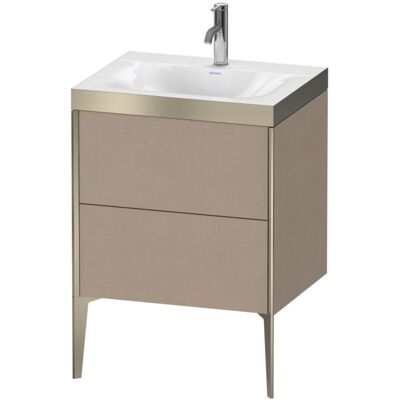 Duravit Leinen/Champagner Matt Bodenstehendes Waschtisch-Set mit 2 Schubladen - C-Bonded Duravit Leinen/Champagner Matt Bodenstehendes Waschtisch-Set mit 2 Schubladen - C-Bonded