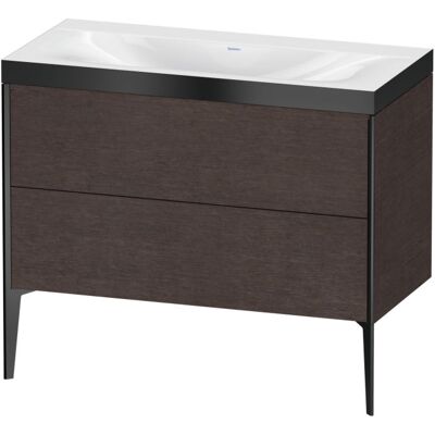 Duravit Xviu C-Bonded Set Waschbecken - Eiche dunkel gebürstet/Schwarz Matt - 1000x480x610 mm Duravit Xviu C-Bonded Set Waschbecken - Eiche dunkel gebürstet/Schwarz Matt - 1000x480x610 mm