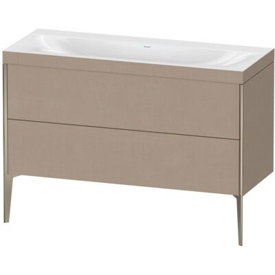 Duravit Xviu C-Bonded Set - Bodenstehendes Waschbecken - Leinen/Champagner Matt Duravit Xviu C-Bonded Set - Bodenstehendes Waschbecken - Leinen/Champagner Matt